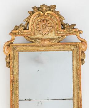 A Gustavian mirror by Carl Gustaf Fyrwald, active in Stockholm 1750-1825.