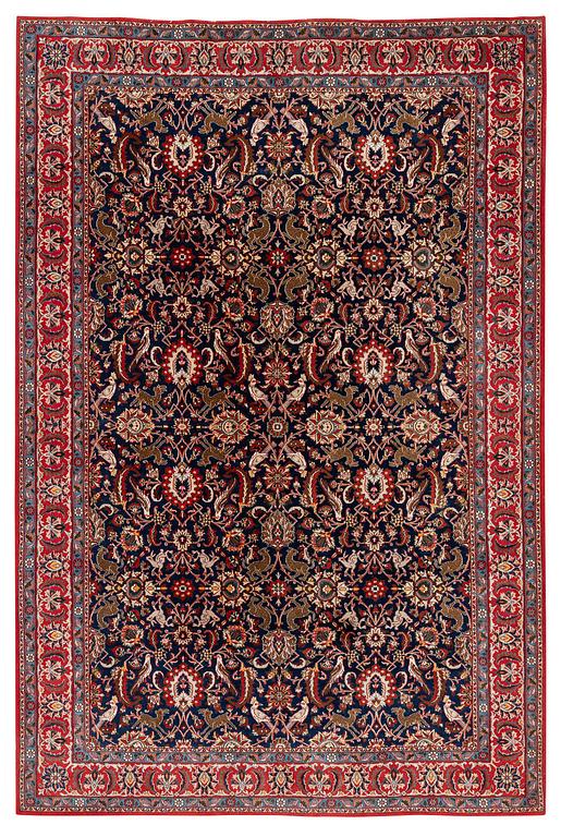 Carpet, semi-antique Ghom / Veramin, approx. 312 x 210 cm.