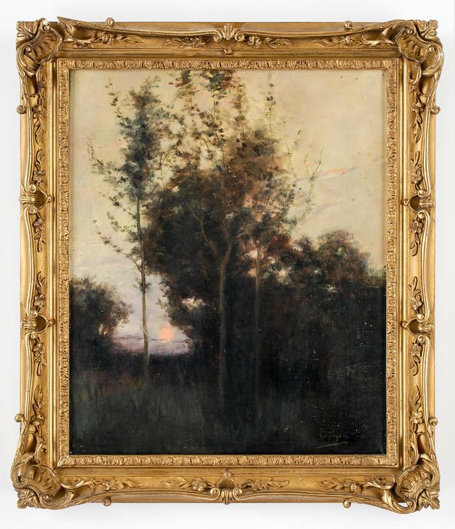 OKÄND KONSTNÄR, olja på duk, signerad G Payen, 18/1900-tal.