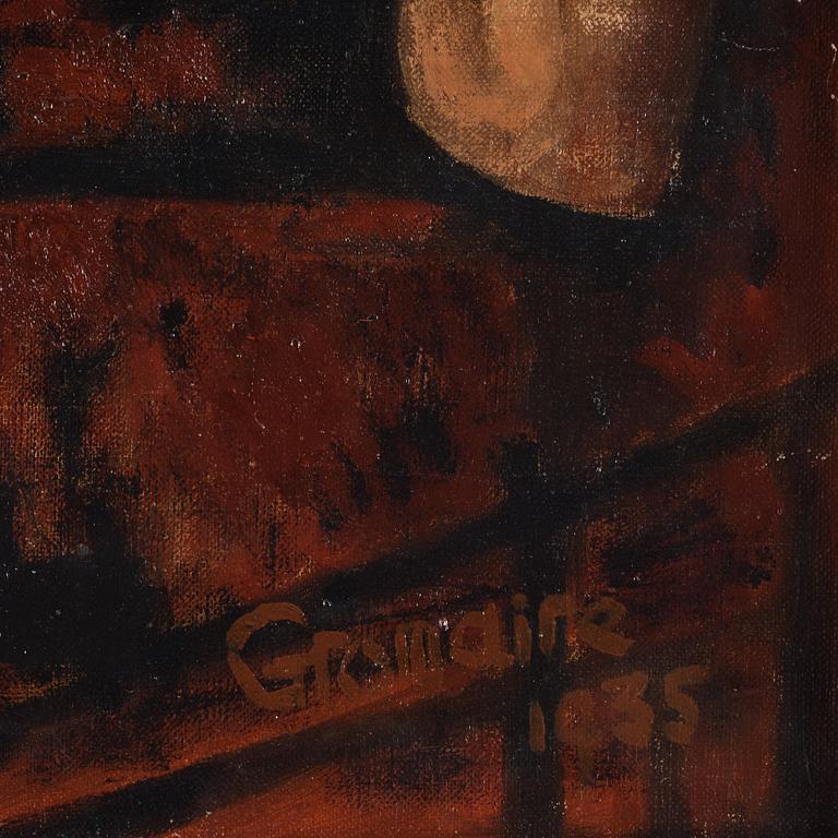 Marcel Gromaire, "NU COUCHÉ aux bas gris".