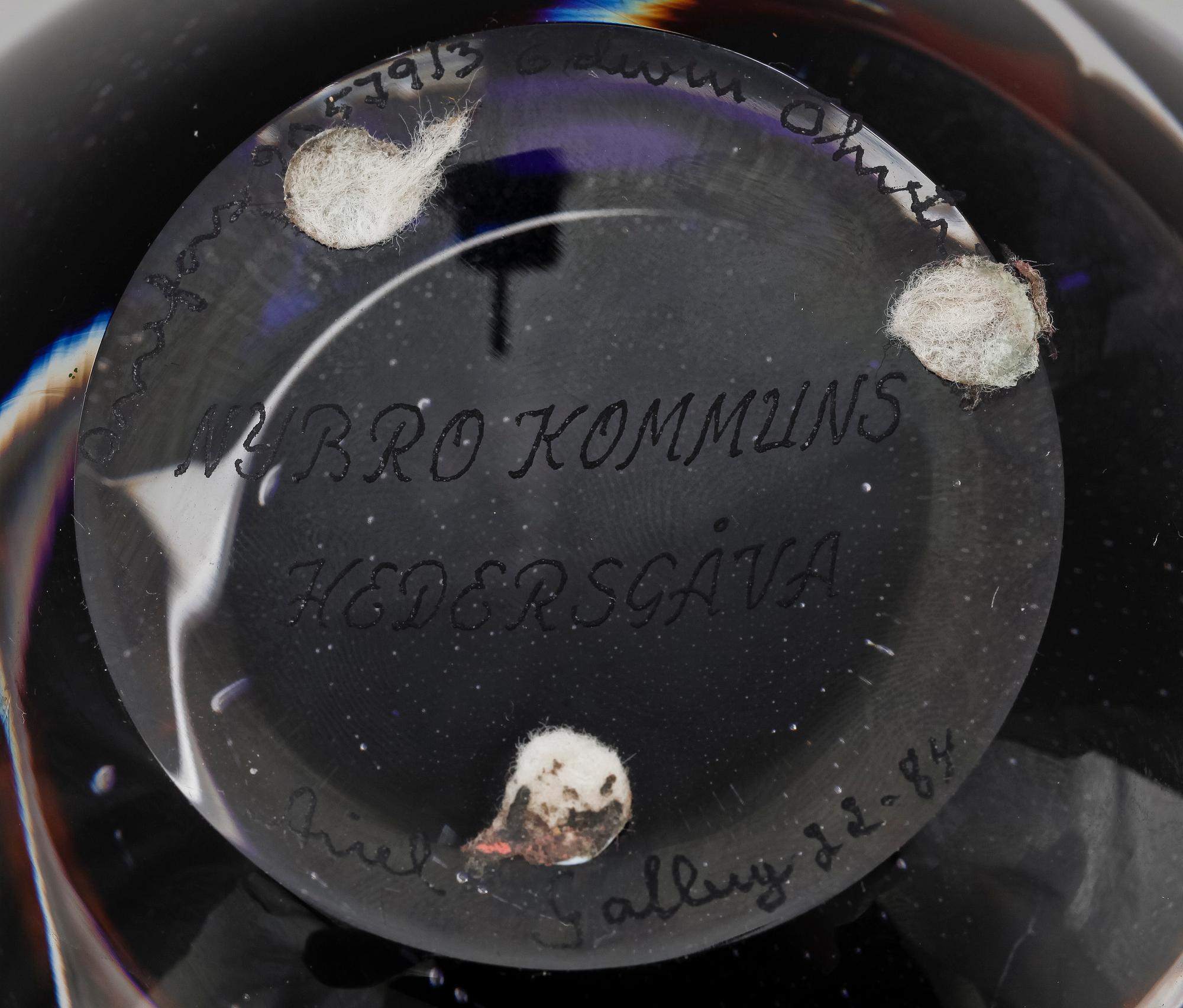 VAS, glas, ariel, sign Edvin Öhrström, Orrefors.