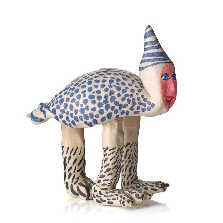 Ulrica Hydman-Vallien, a unique painted stoneware sculpture, Sweden.