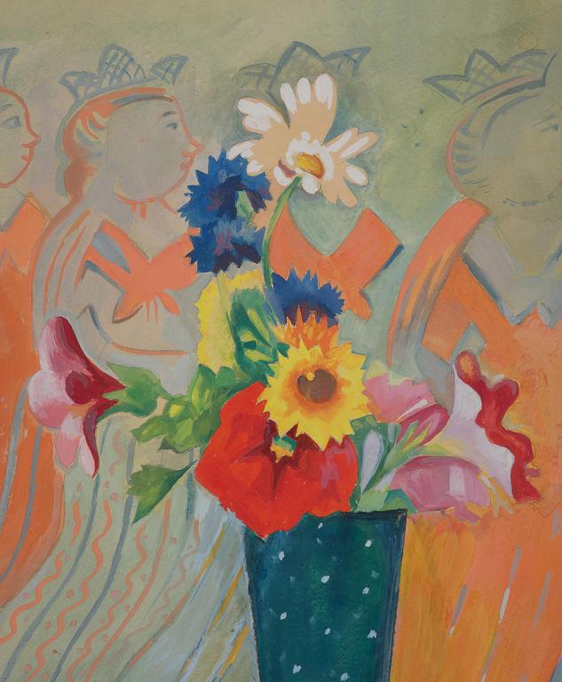 Einar Nerman, Still life with flowers.