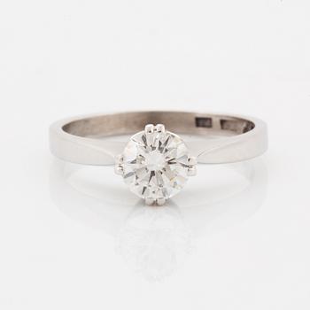 Brilliant-cut diamond ring, 0.79 ct according to engraving, Gustav Dahlgren & Co, Malmö, 1965.