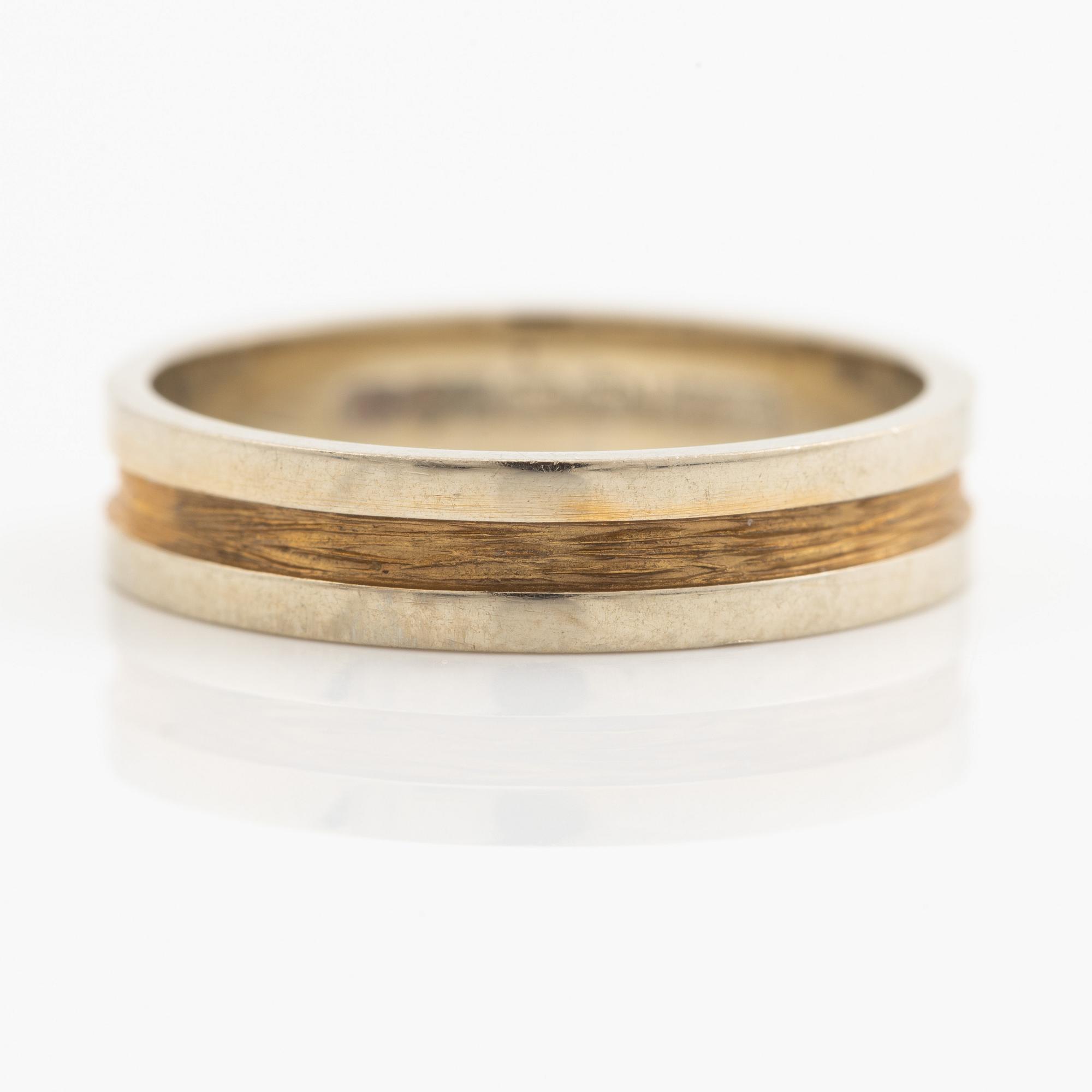 Lapponia, ring 18K gold and white gold, Finland 1977.