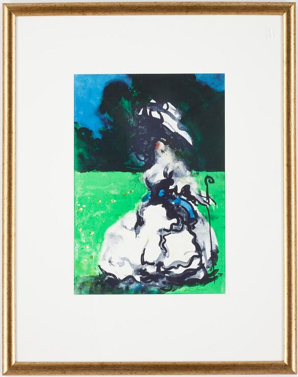 PETER DAHL, färglitografier, ett par, sign.