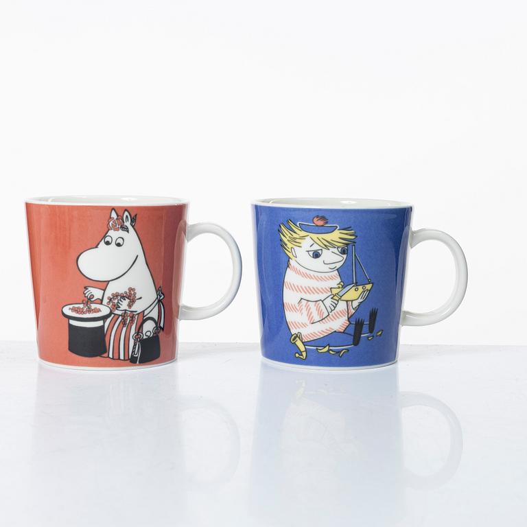 Arabia, 29 Moomin mugs, Finland.