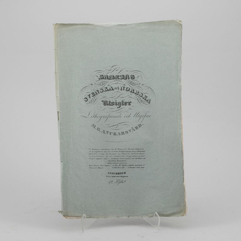 NORSKA UTSIGTER, 10 st, "Lithografierade och  Utgifne av M.G. Ankarsvärd", 1830-37.