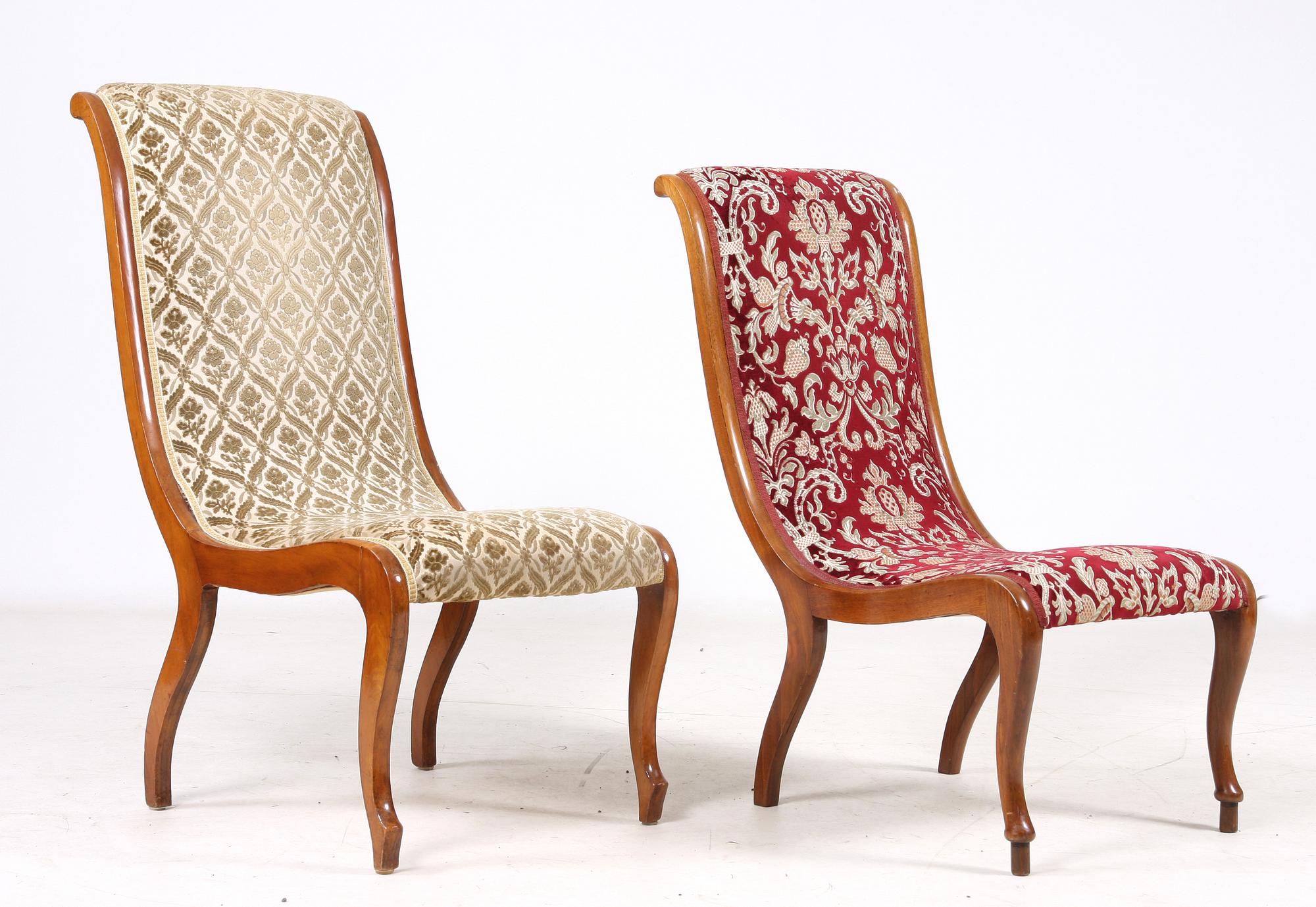 SVANHALSSTOLAR, 2 st, 1800-talets andra hälft.