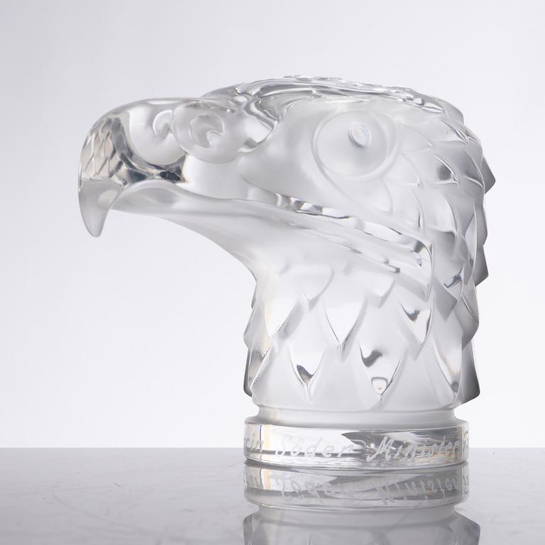 Lalique, brevpress/pappersvikt, "Tête d'Aigle", Frankrike, efter 1945.