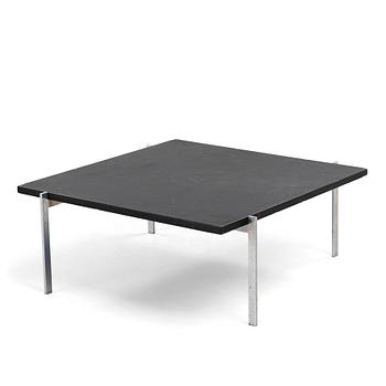 47. Poul Kjaerholm, a 'PK-61' steel and black stone top table, E Kold Christensen, Denmark 1960's.