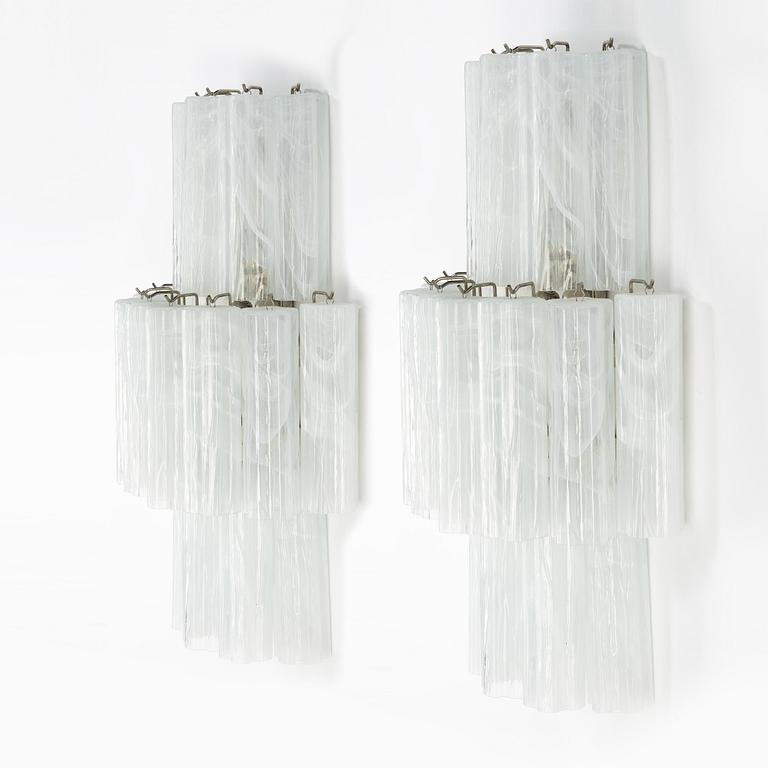 A pair of wall lamps, Murano, Italy, contemporary.