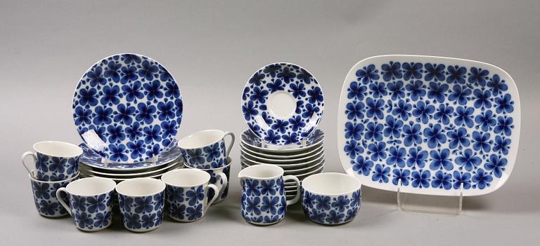 KAFFESERVISDELAR, 19 st, porslin, "Mon Amie", Marianne Westman, Rörstrand.