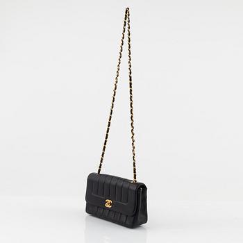 Chanel,  A black leather 'Mademoiselle' Classic Single Flap.
