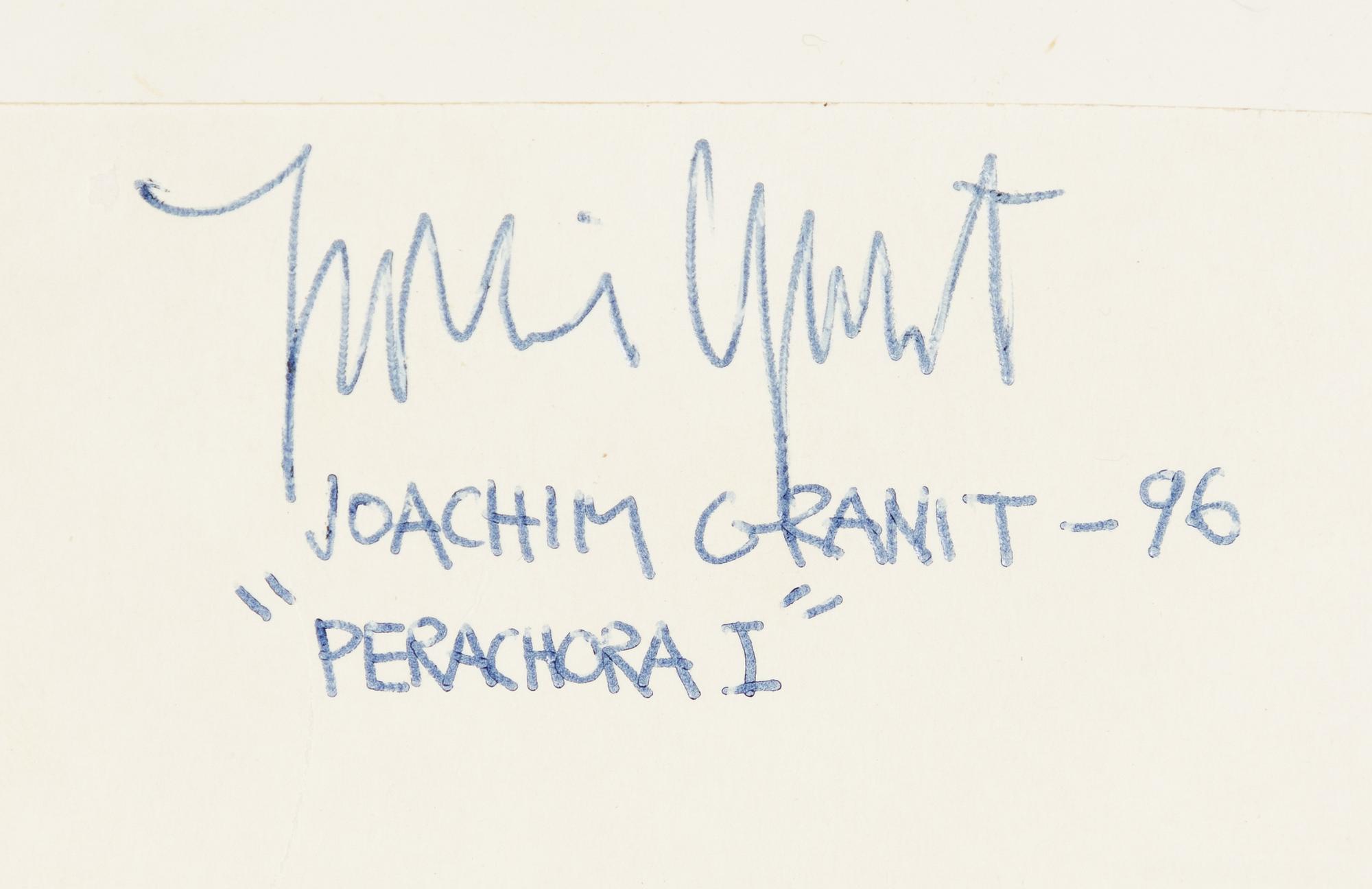 Joakim Granit, "Perachora I"/Perachora II".