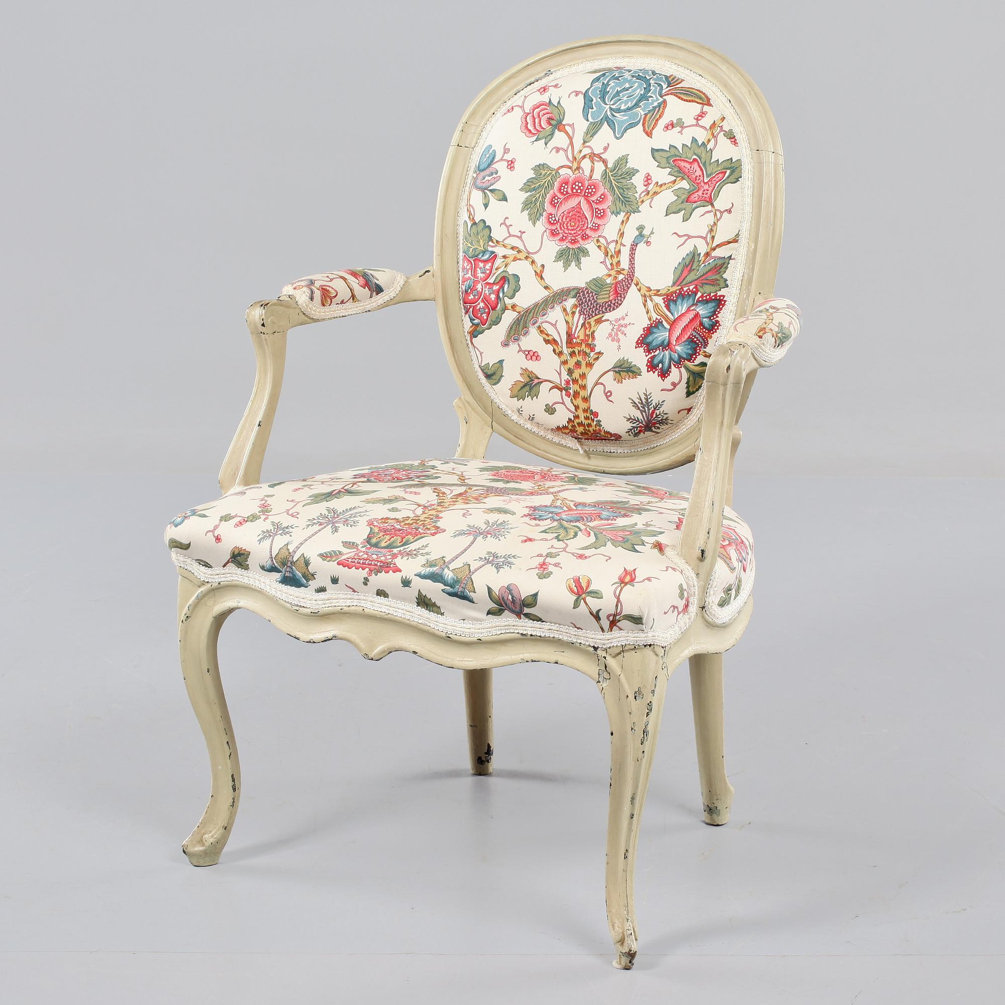 KARMSTOL, Louis XV, 1700-talets senare del.