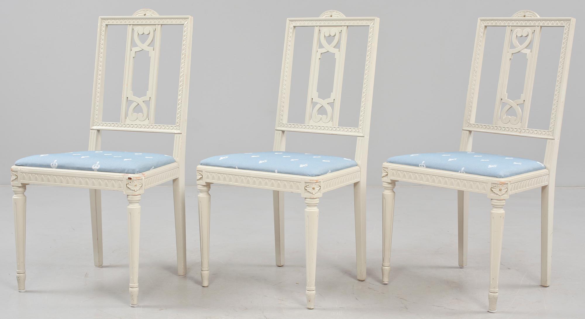 STOLAR, 6 st, gustaviansk stil, 1900-tal.