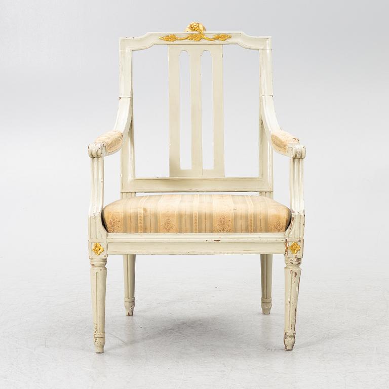 Armchair, late Gustavian, Lindome, circa 1800.