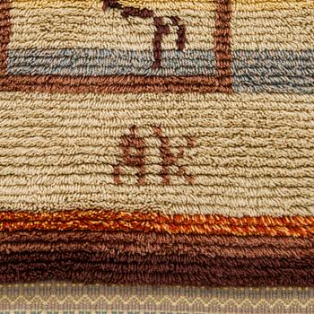 A finnish long pile rya rug, circa 135 x 100 cm.