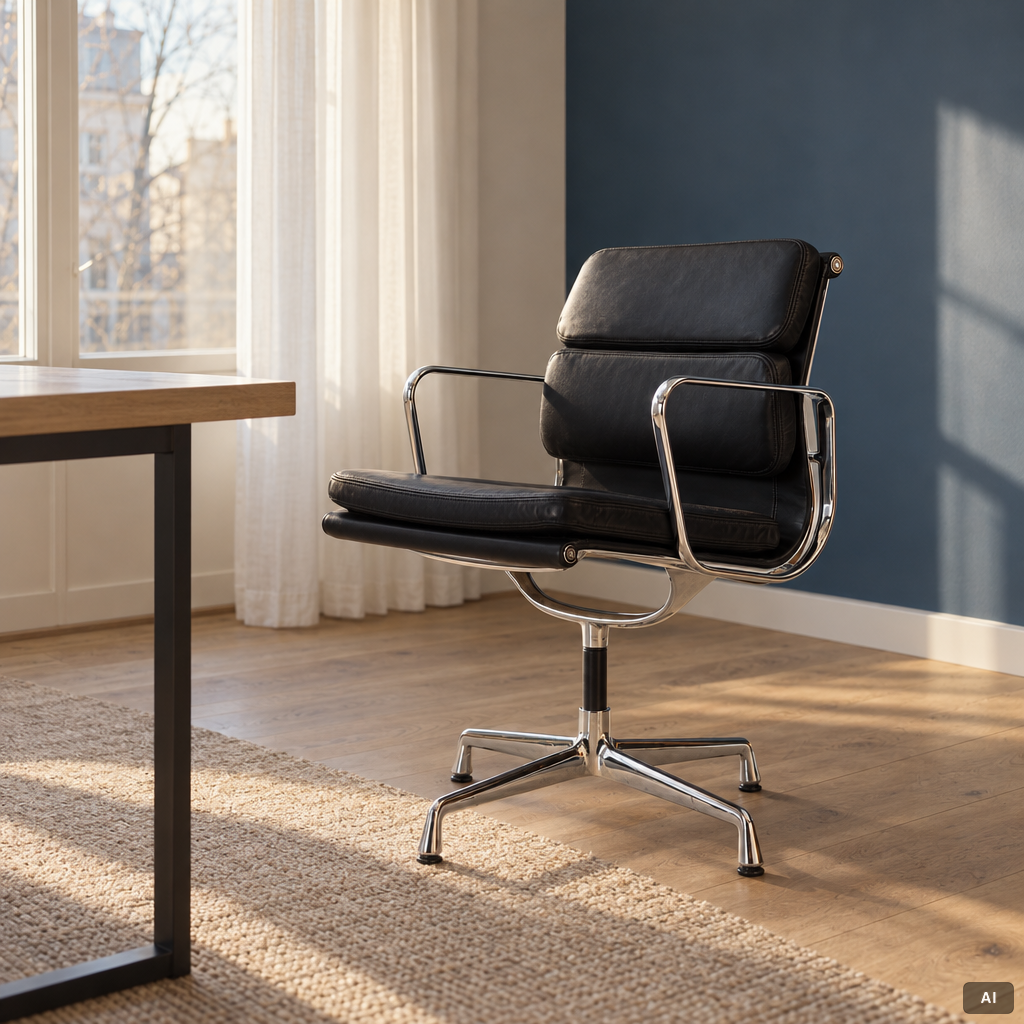 Charles & Ray Eames, Office chair, “EA208 Soft Pad Chair”, Vitra.