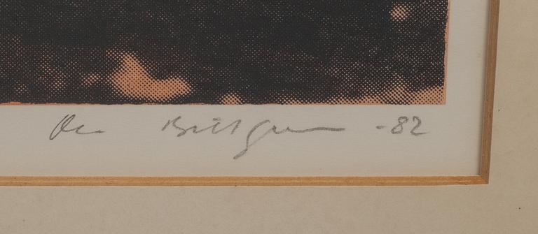 OLA BILLGREN, färglitografi, signerad, daterad -82 samt numrerad 26/100.