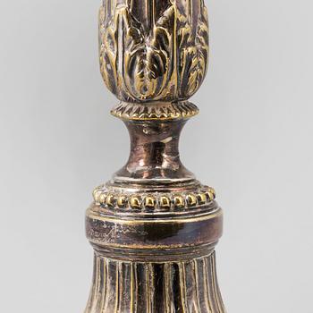 KANDELABER, nysilver, gustaviansk stil, 1900-talets första hälft.