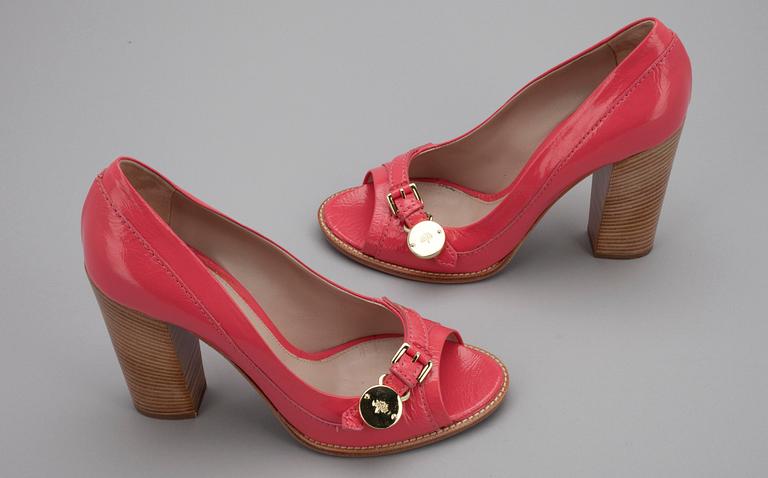 SKOR, peeptoe, Mulberry.