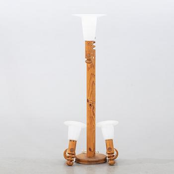 ÖSTEN KRISTIANSSON, floor lamp and a pair of wall lamps, Luxus, 1970's.