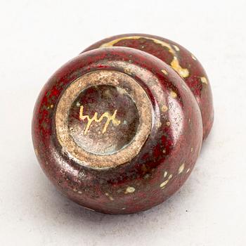 An fyance jar with lid by Hans Hedberg, Biot, France.
