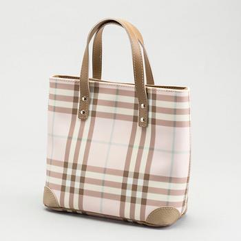 BURBERRY small handbag Pink Nova check canvas.