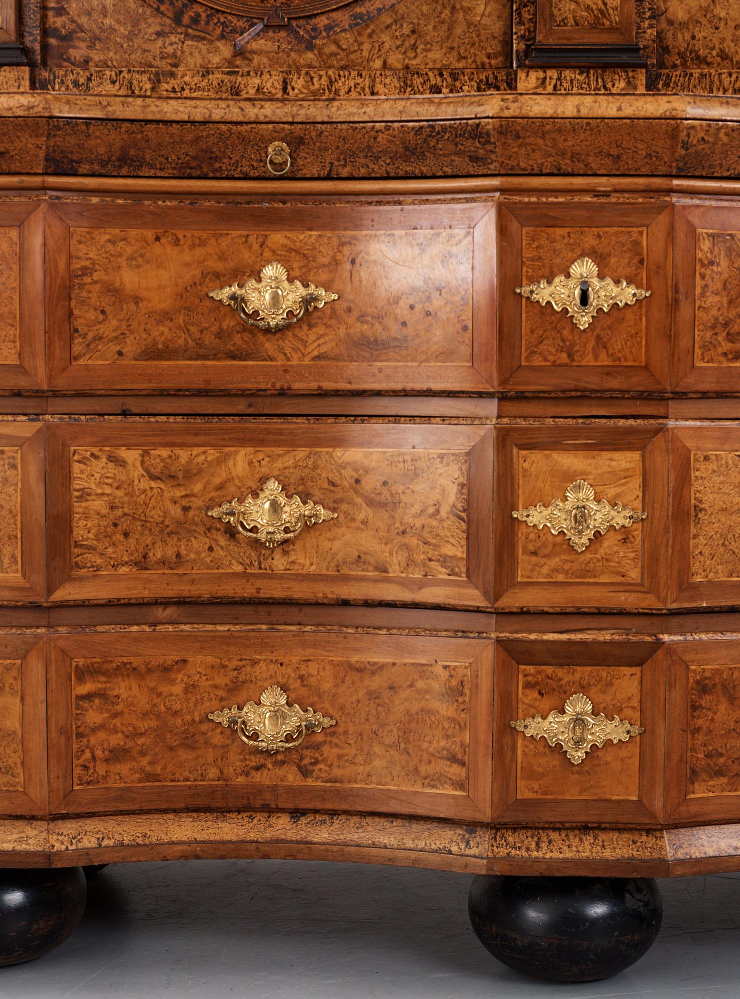 A Swedish late Baroque 18th century cupboard.