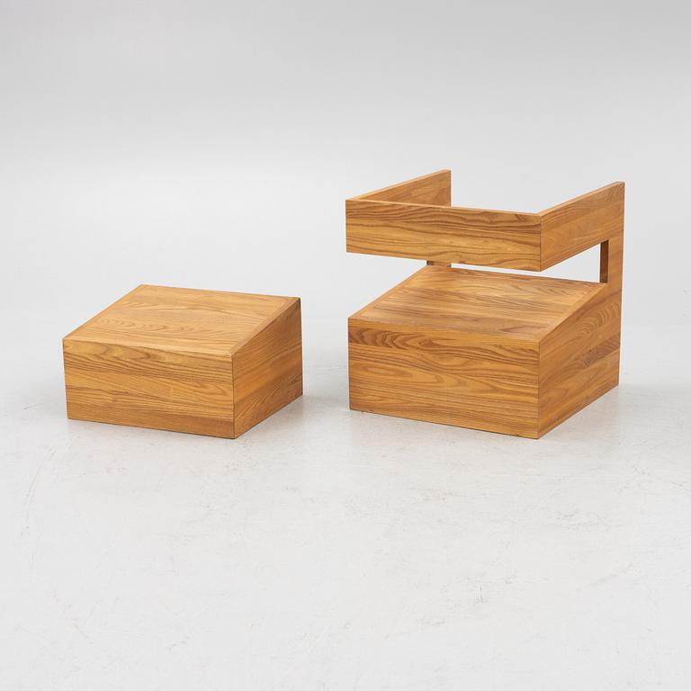 Claesson Koivisto Rune, Claesson Koivisto Rune (Mårten Claesson), unik fåtölj med fotpall, "Cochin Club", 1997.