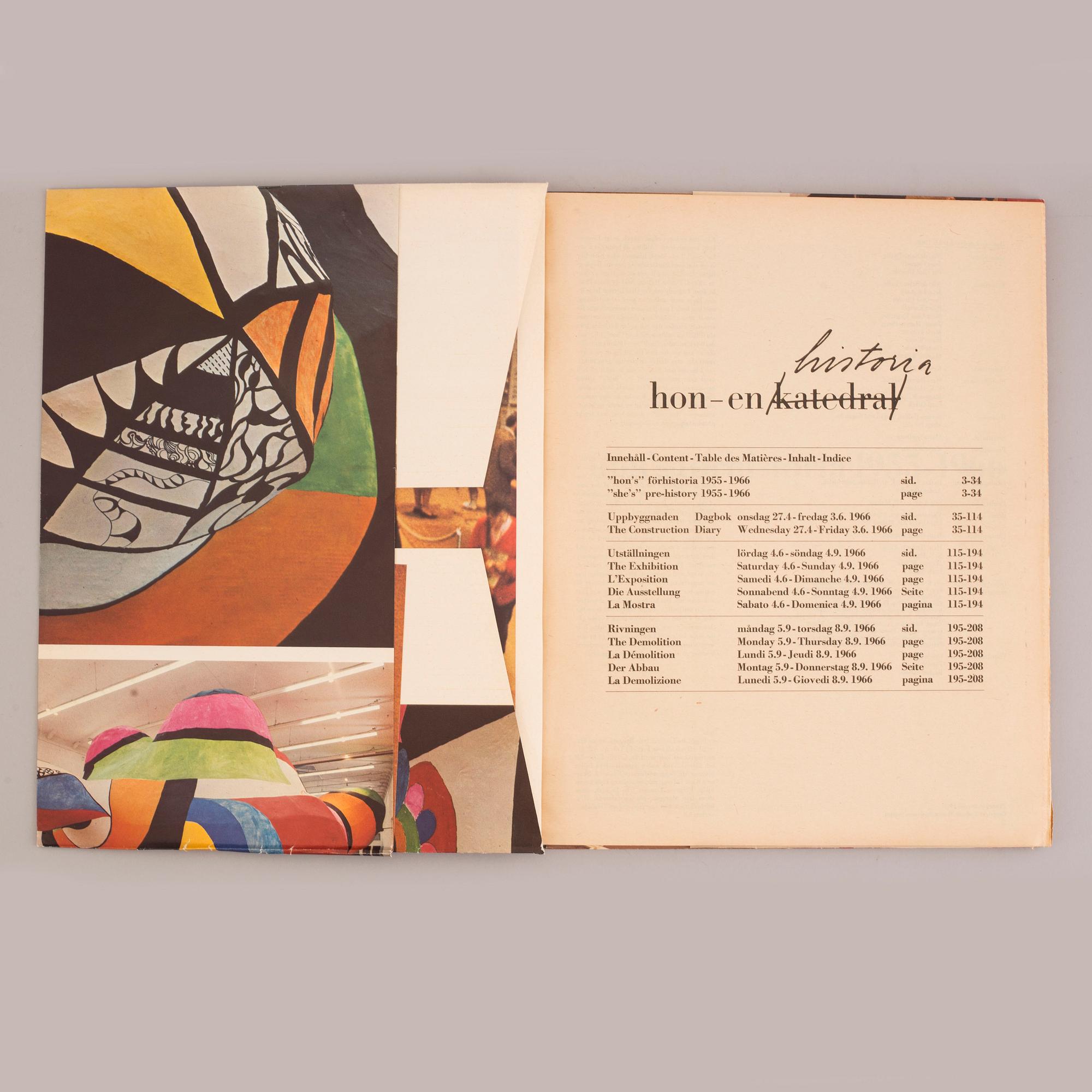 NIKI DE SAINT PHALLE, fragment from "She" ("Hon") and catalogue, Moderna Museet, 1966. Signed and numbered 125/150.