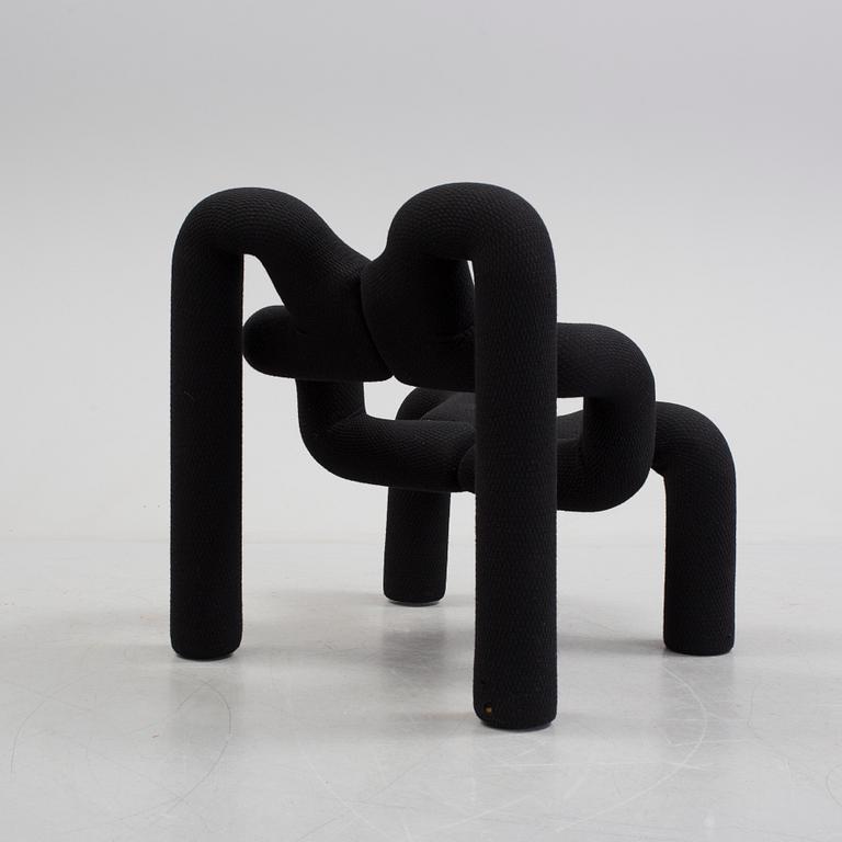 a 1980s armchair "Ekstrem" designed by Terje Ekström for Stokke fabriker.