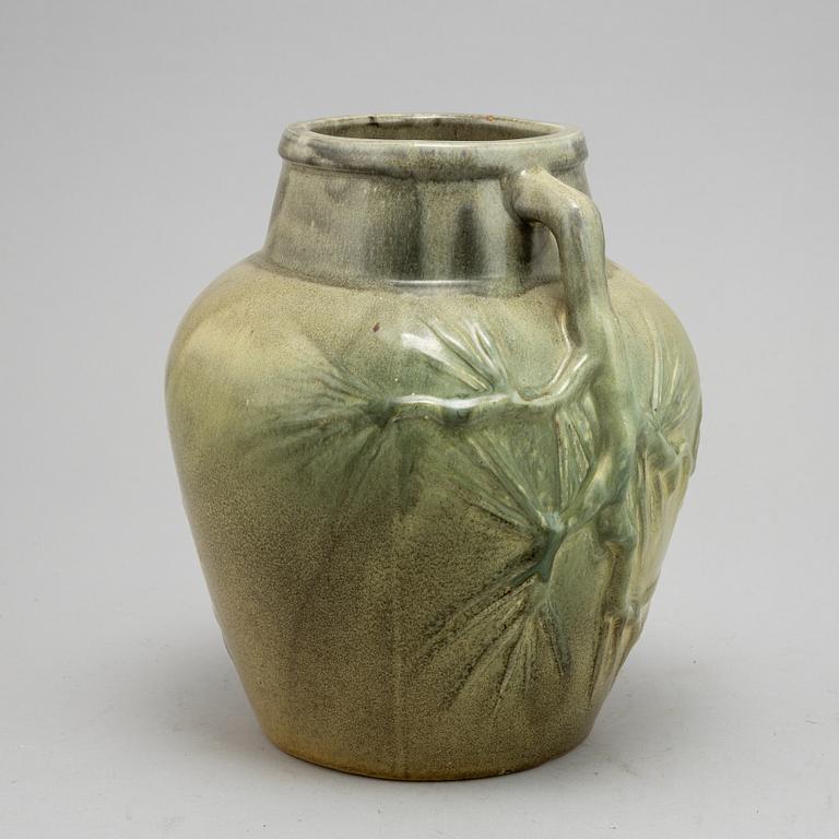 Albin Hamberg, a stoneware Art Nouveau urn, Höganäs, early 20th Century.