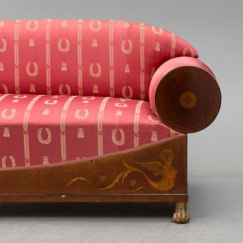 A first half of the 19th century Empire sofa, probably Gothenburg.