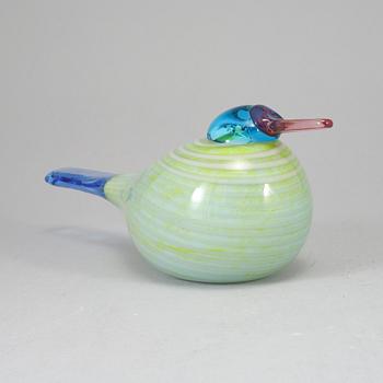 OIVA TOIKKA, a glass bird, Rainbow Bird (Sateenkaarilintu) 2007–, signed O. Toikka Nuutajärvi.