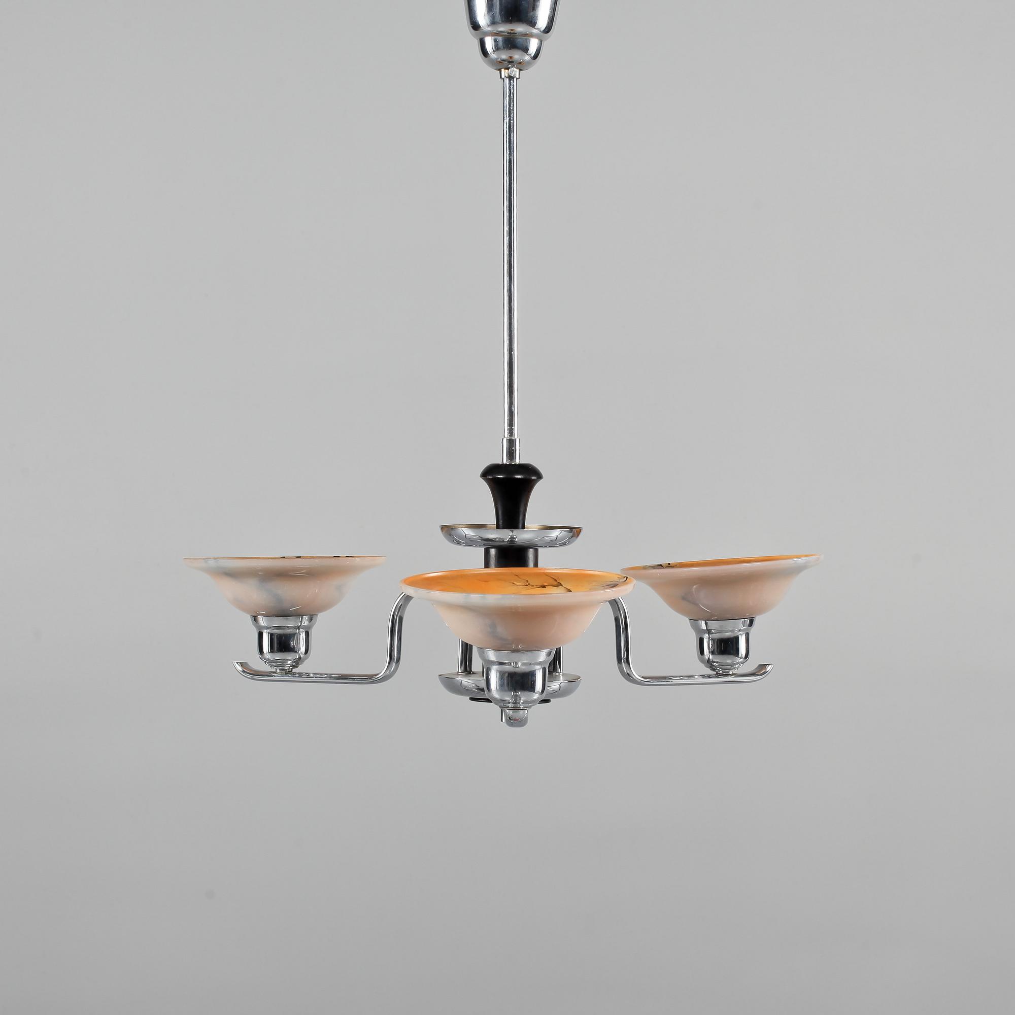 TAKLAMPA, möjligen Danmark, art deco, 1900-talets andra kvartal. Höjd ca 70 cm.