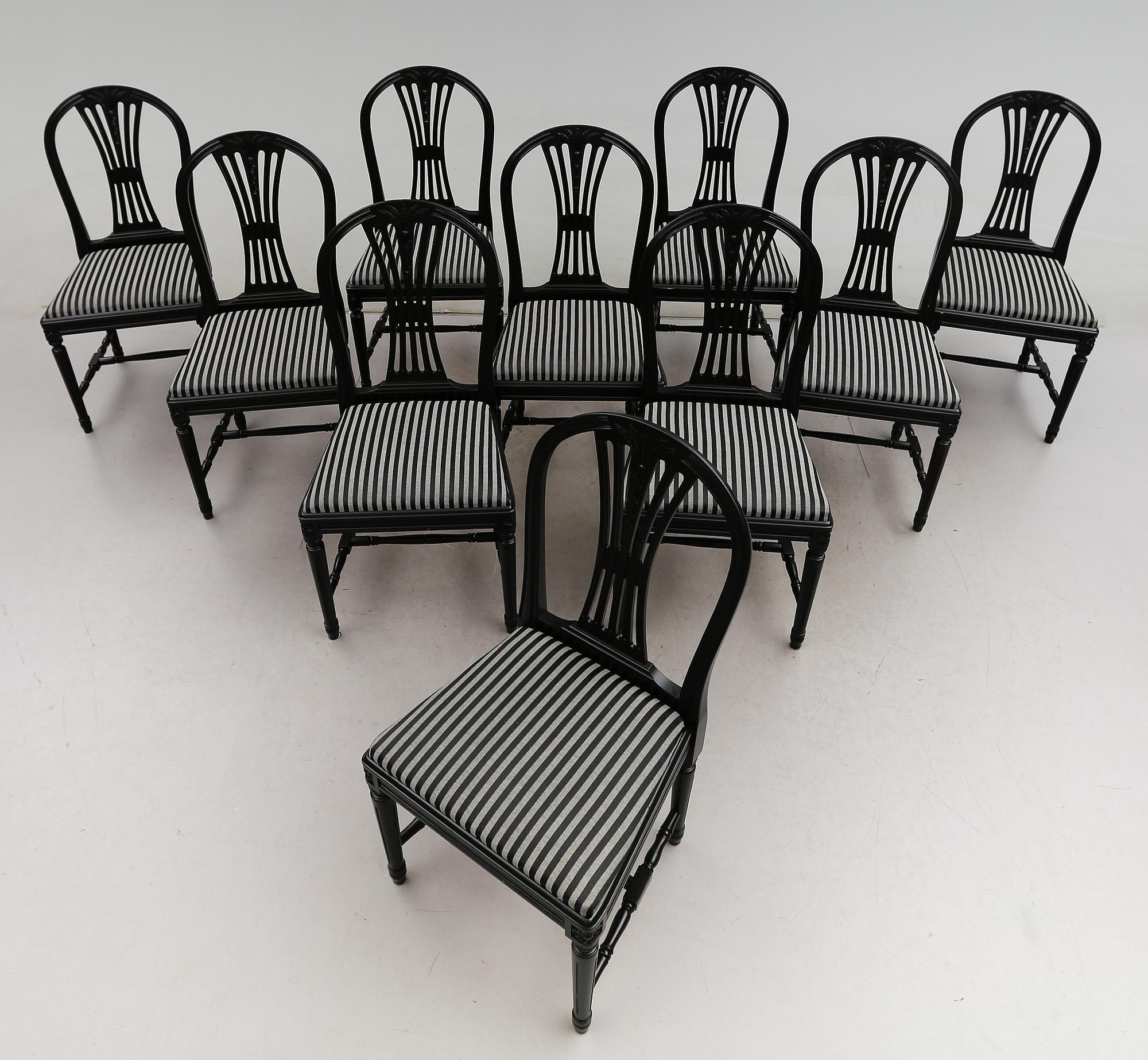 STOLAR, 10 st, gustaviansk stil, 1900-talets andra hälft.