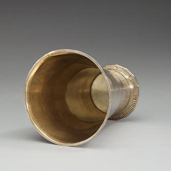 A Swedish 18th century parcel-gilt beaker, possibly of Jonas Wallén, Skövde 1778.