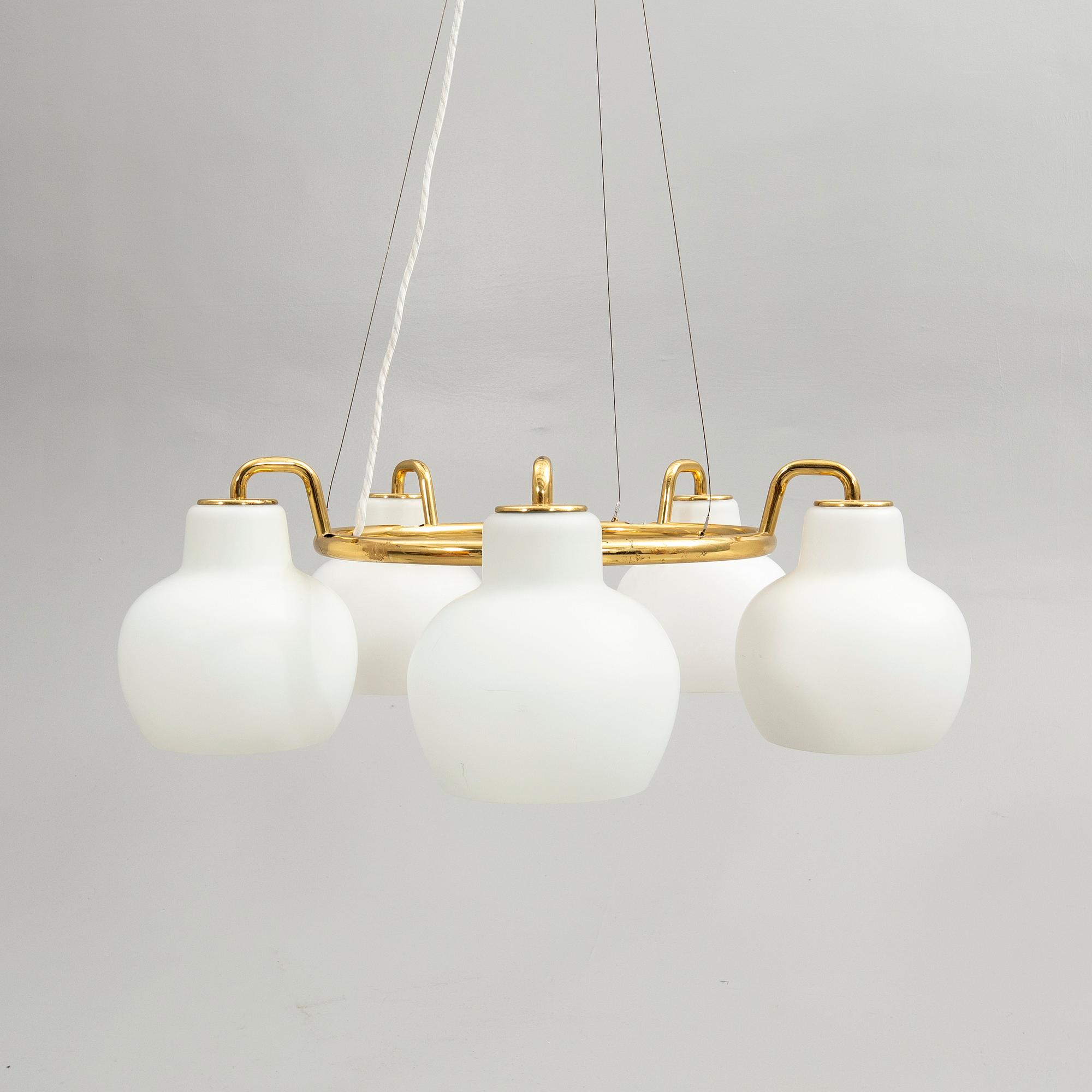 Vilhelm Lauritzen, Ceiling lamp, "VL Ring Crown 5", Louis Poulsen, Denmark.
