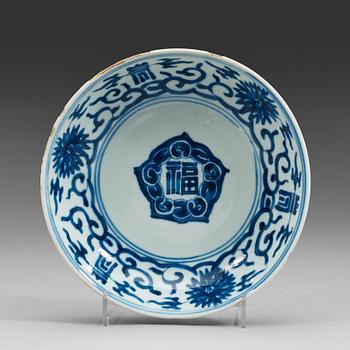 521. A set of eight blue and white dishes, Ming dynasty, Tianqi/Chongzhen (1621-1644).