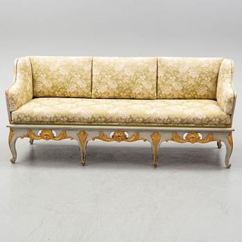 A Swedish Rococo-style sofa, late 19th ct.