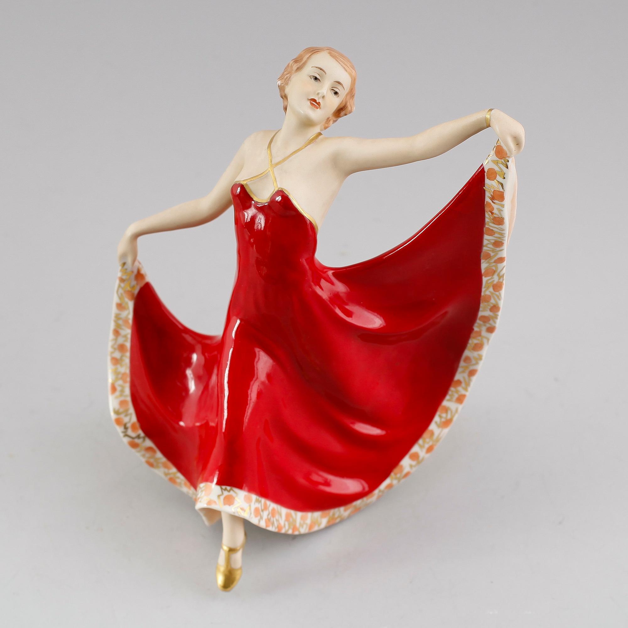 FIGUR, porslin, Royal Dux, 1900-talets första hälft.