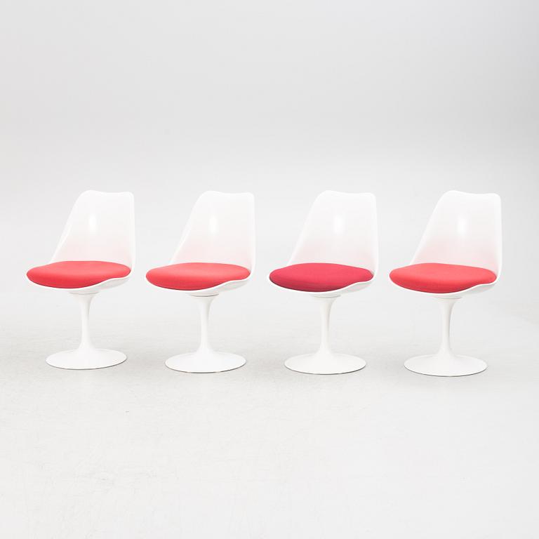 Eero Saarinen, four 'Tulip' chairs.