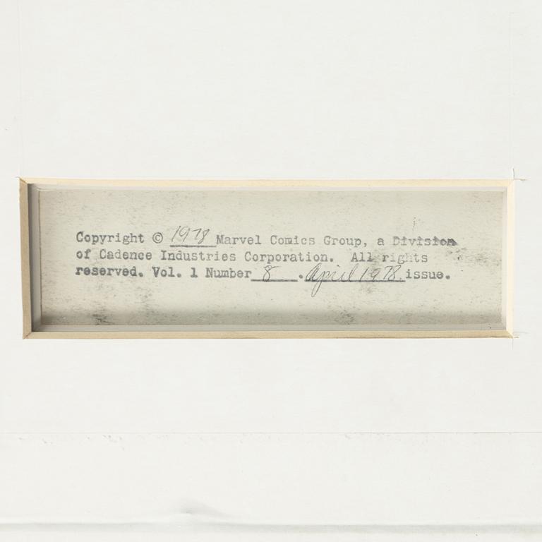 Marvel, "Human Fly", orginalteckningar, 1978.