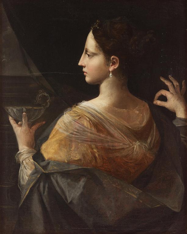 Donato Creti, attributed to, Woman with a cup, possibly Cleopatra.