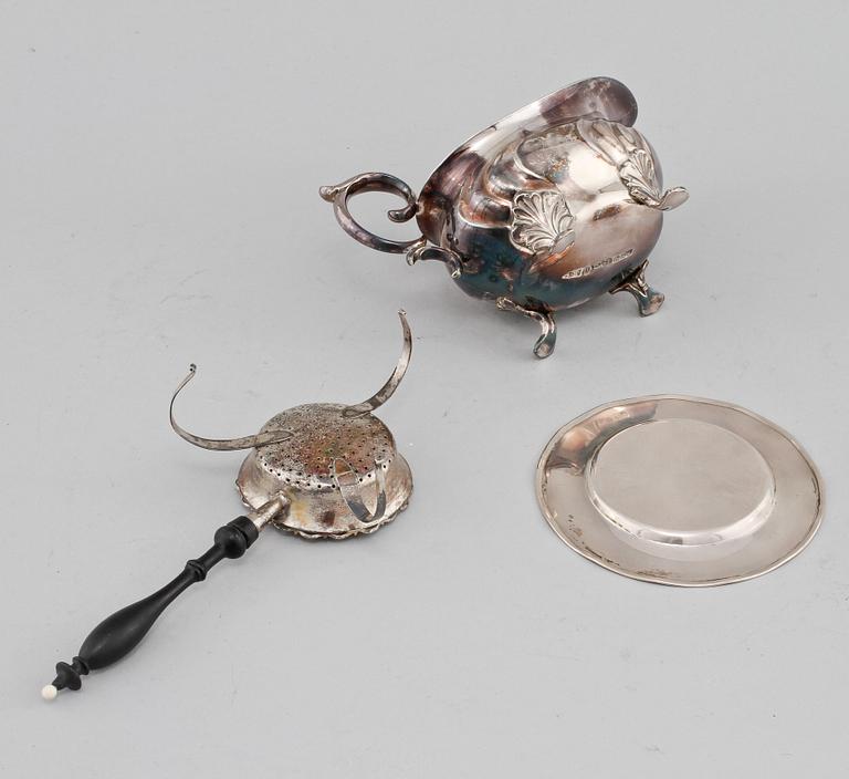 PARTI SILVER, 3 delar, Sverige, 1800/1900-tal. Vikt 280 g.