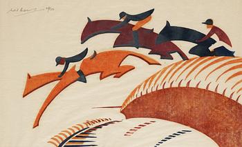 302. Sybil Andrews, "Steeplechasing".