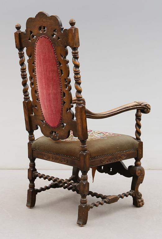 KARMSTOL, barockstil, omkring år 1900.